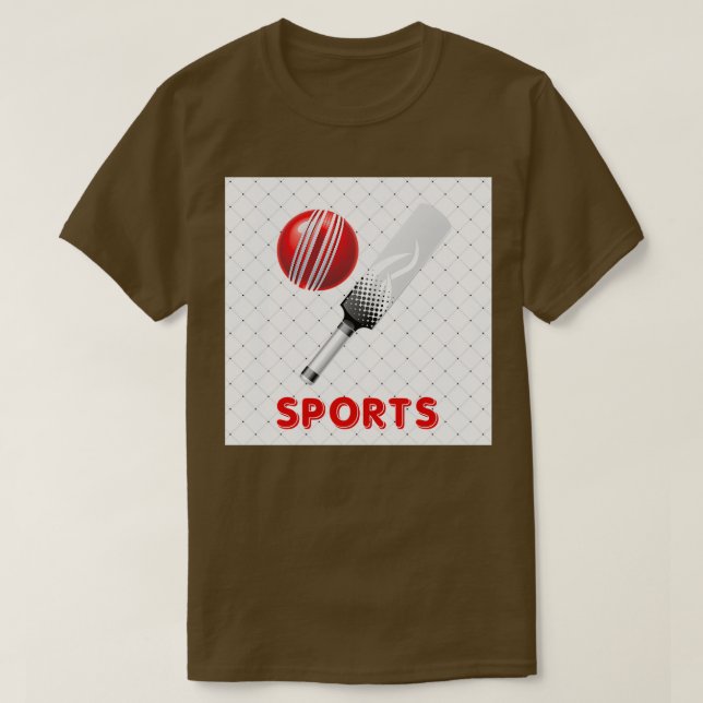 T-shirt Cricket Sports Design For Redbubbles Sticker (Design devant)