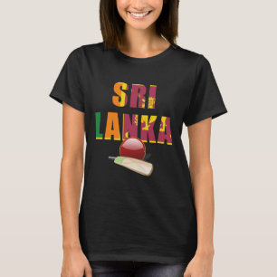 T-shirt Cricket Sri Lanka Drapeau T Ll 