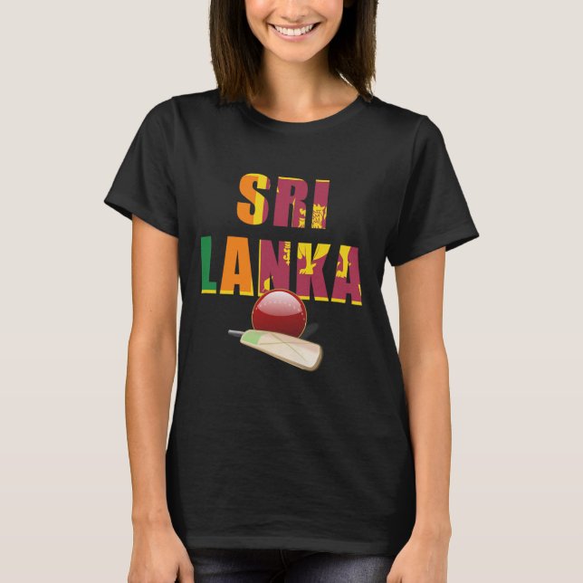 T-shirt Cricket Sri Lanka Drapeau T Ll  (Devant)
