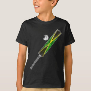 T-shirt Cricket Vintage Jamaïque Drapeau Fierté Jamaïcaine