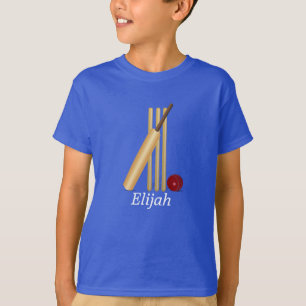 T-shirt Cricket - Wicket, chauve-souris et Modèle de ball
