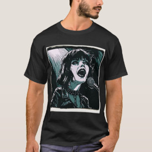T-shirt Crie-le Fort Rockeur Punk Style Rétro Vintage
