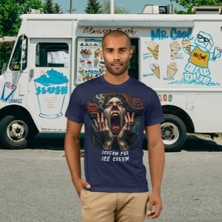 T-shirt Crie pour la crème glacée Hauntingly Funny Hommes