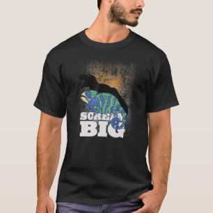 T-shirt Criez Gros Caméléon Avec Ombre De Dinosaure Pour