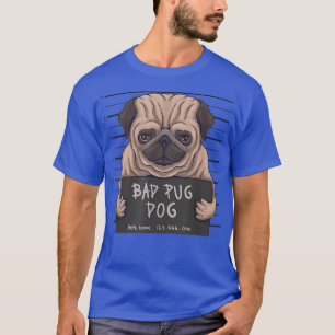 T-shirt crime de chien de carlin 