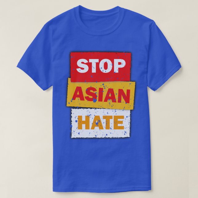 T-shirt Crimes soutien de la communauté asiatique Stop Asi (Design devant)