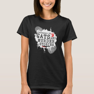 T-shirt Criminalité vraie et chats Meurtres histoires, Mur