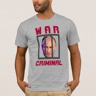 T-shirt Criminel de guerre de Vladimir Poutine derrière le