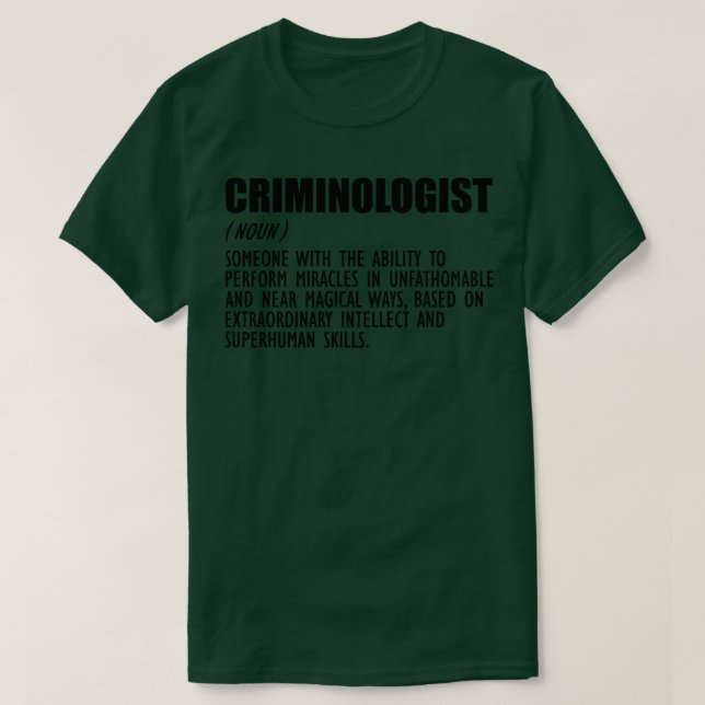 T-shirt Criminologue Définition 1 (Design devant)