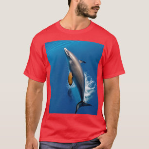 T-shirt "Crimson Ocean : Dolphin Delight Tee"