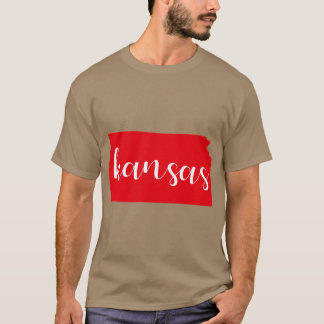 T-shirt Crimson Red Kansas KS État