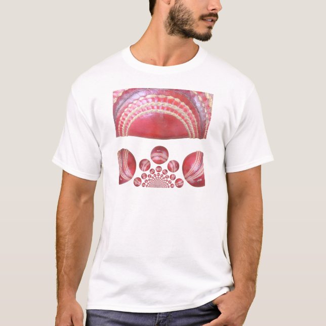 T-shirt Crimson Spin - Une Belle Balle Rouge De Cricket Ar (Devant)