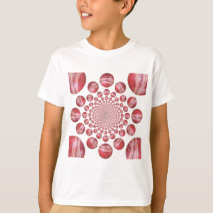 T-shirt Crimson Vortex : Belle Balle de Cricket Rouge