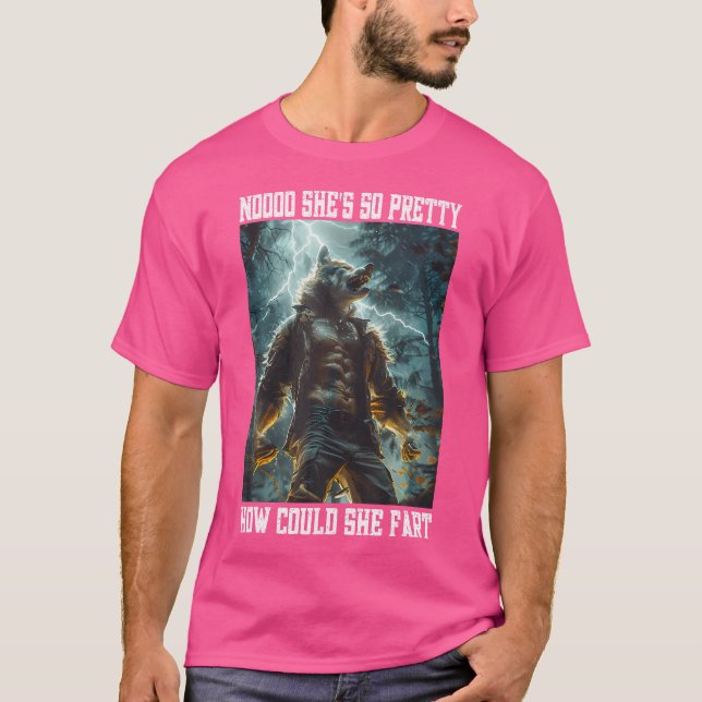 T-shirt Cringy Sad Angry Werewolf Kitten Cringe Alpha Wolf (Devant)