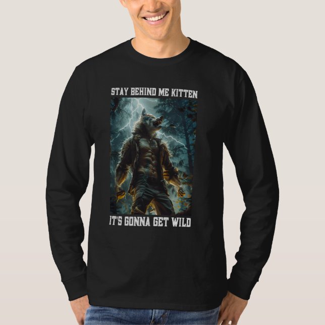 T-shirt Cringy Werewolf Kitten Wolf Mème Cringe Alpha (Devant)