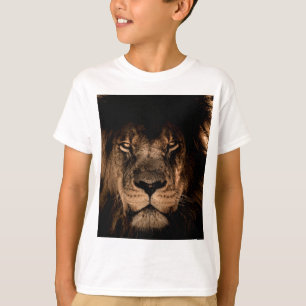 T-shirt crinière de lion africain yeux clos