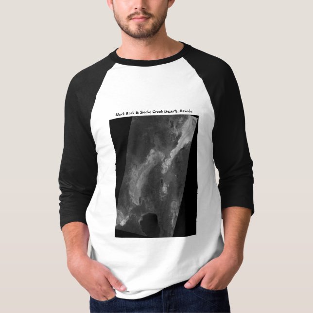 T-shirt Crique noire de roche et de fumée (Devant)