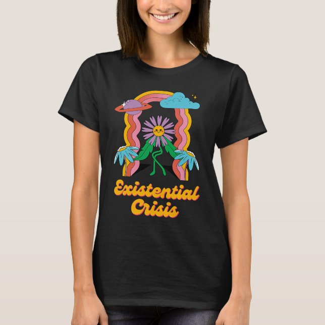 T-shirt Crise Existentielle Rétro Toon Existentialisme Phi (Devant)