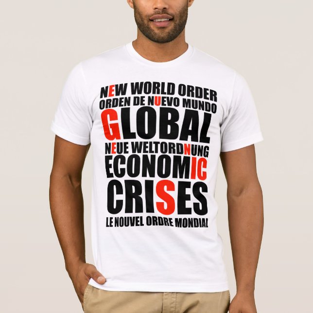 T-shirt crises globales (Devant)