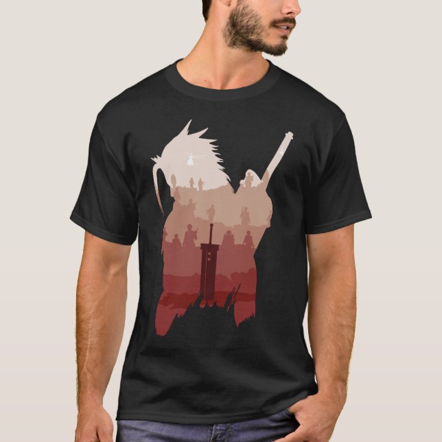 T-shirt Crisis Core Terminer, Zack Fair Hero Classic T-Shi (Devant)