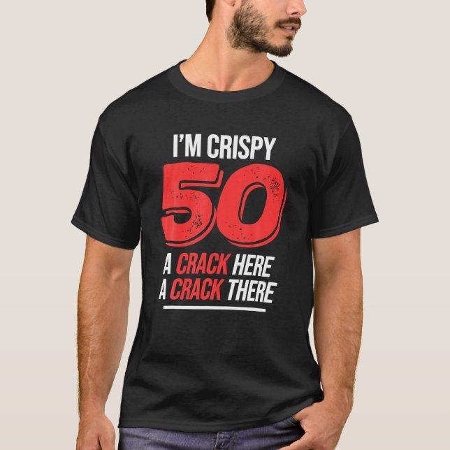 T-shirt Crispy 50E Anniversaire 50 Ans Hommes Femmes Cris  (Devant)