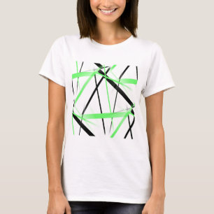 T-shirt Criss a croisé la chaux et les rayures noires sur