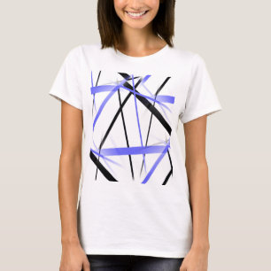 T-shirt Criss a croisé les rayures bleues et noires sur le