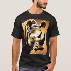 T-shirt Cristal Horn Rhinoceros : Élégant et détaillé