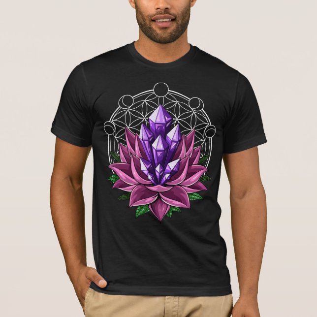 T-shirt Cristal spirituel Lotus (Devant)