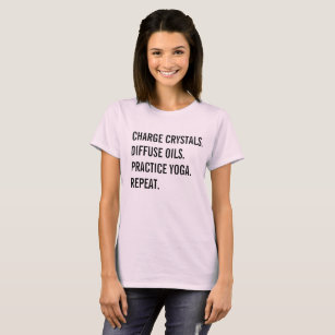 T-shirt Cristaux, huiles, yoga