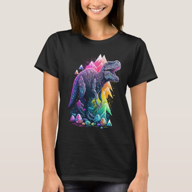T-shirt Cristaux Rex Trex Esotériques Illustration mignonn (Devant)