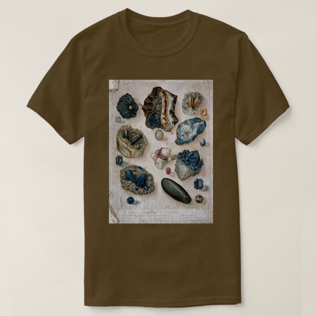 T-shirt Cristaux scientifiques géologiques antiques Gemsto (Design devant)