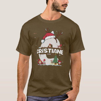 T-shirt Cristiane Christmas w Cristiane Name pour drôle Xm