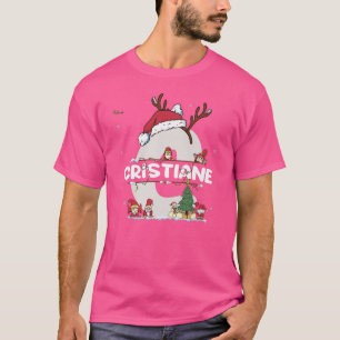 T-shirt Cristiane Christmasw Cristiane Nom pour les Noël d