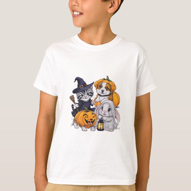 T-shirt Critères d'Halloween adorables : Amusement Éffraya (Devant)