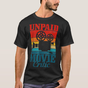 T-shirt Critique de cinéma non payé Caméra de cinéma Vinta