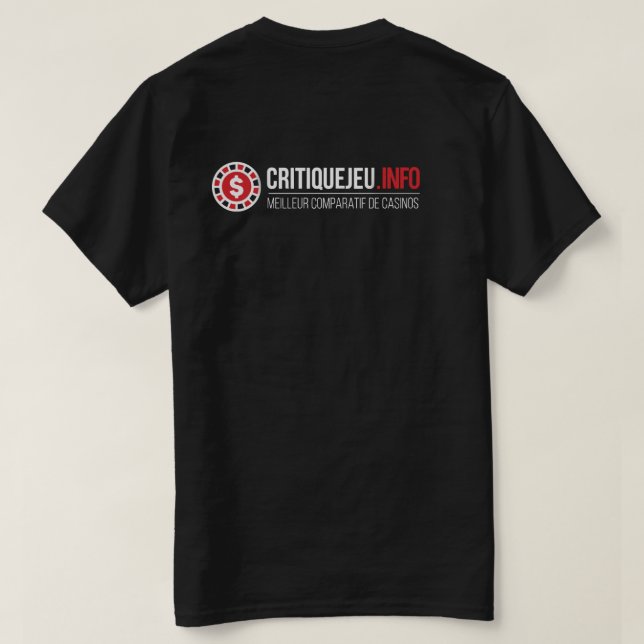 T-shirt CritiqueJeu (Noir) (Design dos)