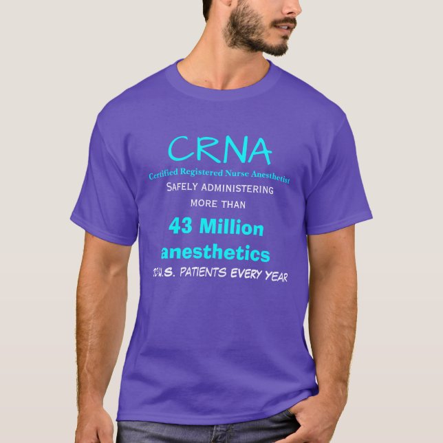 T-shirt CRNA administrant sans risque plus de 43 (Devant)