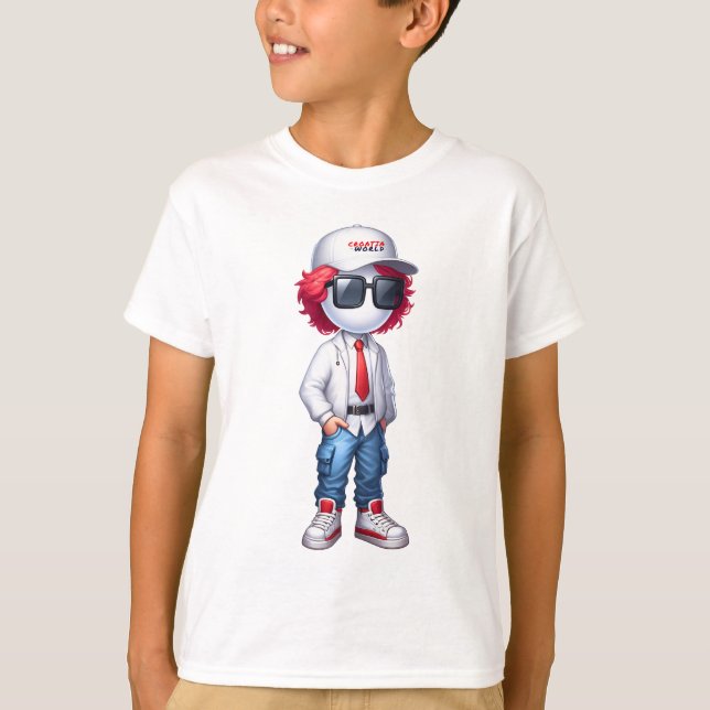 T-shirt CRO@ - Avant et arrière blancs (Devant)