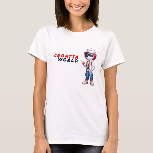 T-shirt CRO@ - Blanc de base (Devant)