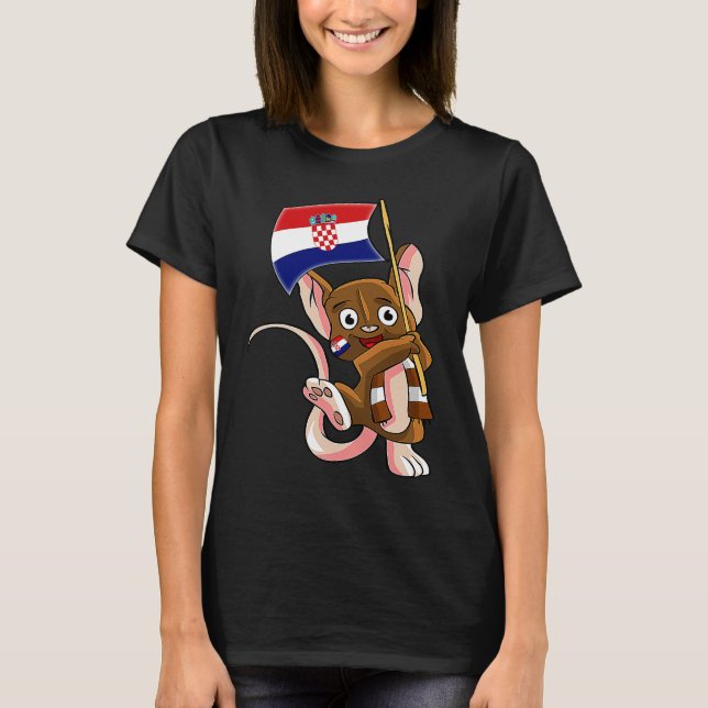 T-shirt Croatia Fan Mouse (Devant)