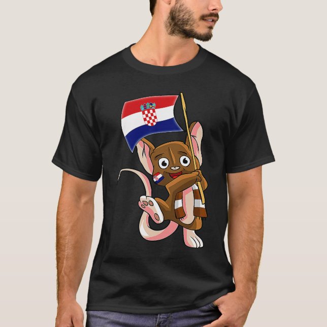 T-shirt Croatia Fan Mouse (Devant)
