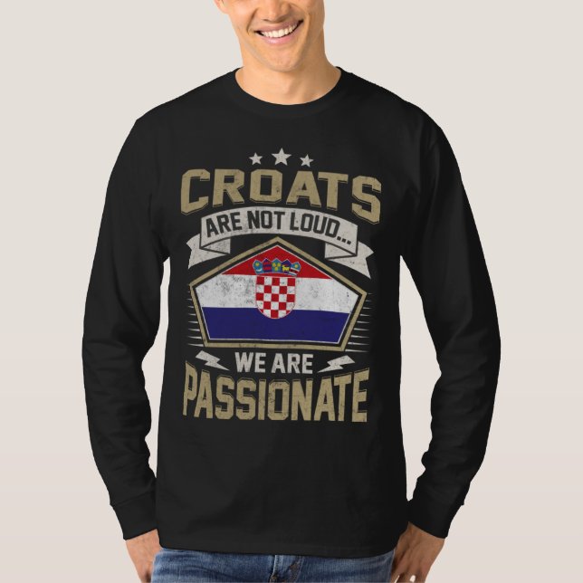 T-shirt Croatia Flag Passionate Croats Girls & Women (Devant)