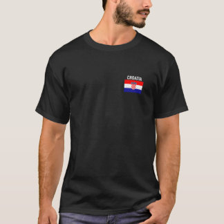 T-shirt Croatia Flag Pocket Croatian Family Roots Men Wome