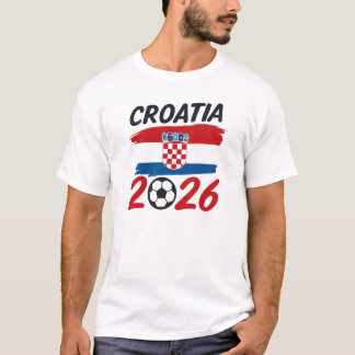 T-shirt Croatie 2026 Design de Fan de Football Couleurs du