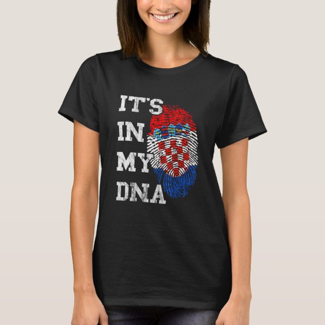 T-shirt Croatie C'est dans mon pouce ADN Mark Hrvatska Cro (Devant)