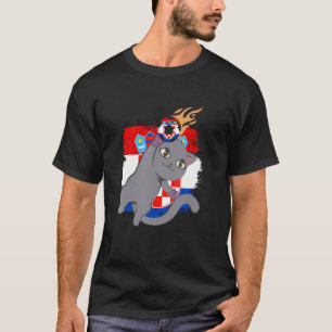 T-shirt Croatie Drapeau croate Chat Pride croate Croatie