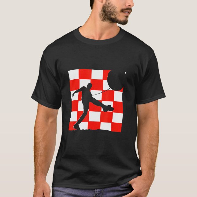 T-shirt Croatie Drapeau Croate joueur de football Croati (Devant)