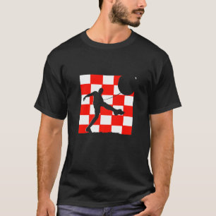 T-shirt Croatie Drapeau Croatie Joueur de football croate