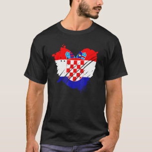 T-shirt Croatie Drapeau J'Aime Croatie C'Est Dans Mon Adn 